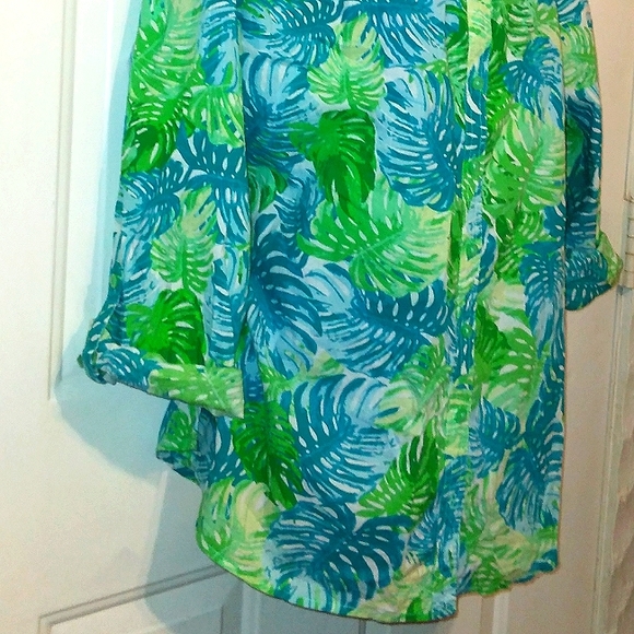 EUC~LAURA SCOTT Woman~Gorgeous Plus Size Button Down Cotton Top~20\22W - Picture 6 of 15